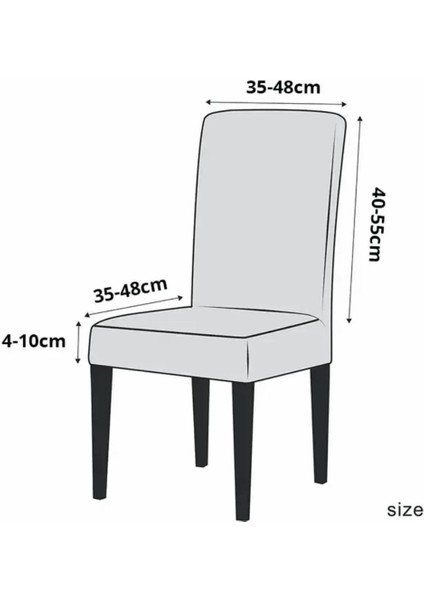 Bürümcük Etekli Lastikli Esnek (1 Adet) Sandalye Kılıfı Sandalye Örtüsü fiyatları