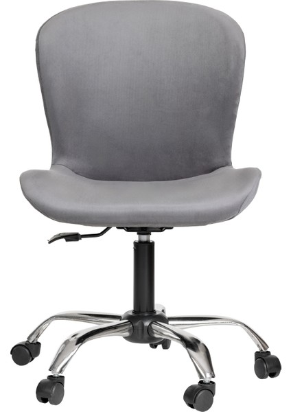 Krom Metal Ayaklı Ofis Çocuk Odası Çalışma Sandalyesi (Ayarlanılabilir) Açelya