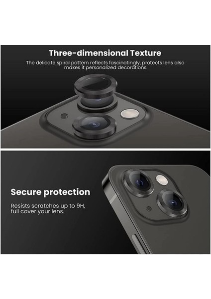 iPhone 15 / 15 Plus Uyumlu Halka Set Kamera Lens Koruyucu