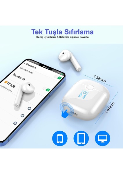 S1 True Wireless Earphone Bluetooth Kulaklık (Enc-4mikrofon)