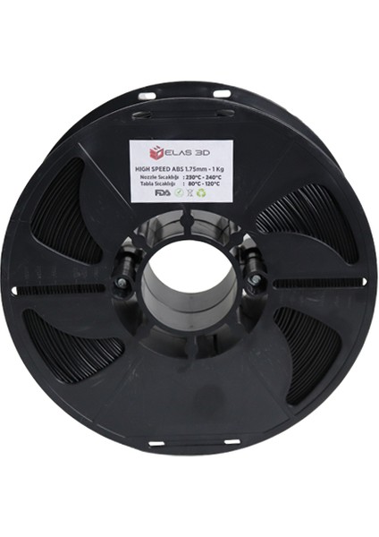 Hyper Abs Filament Siyah 1.75 mm 1kg Standart