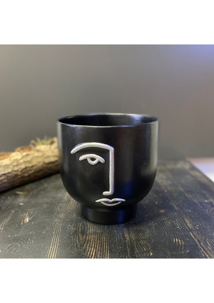 Kısa Yüz Seramik Vazo Saksı