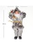 Yılbaşı Gri Elbiseli Askılı Noel Baba Yılbaşı Ağacı Süsü 20 Cm. 5