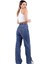 Geniş Paçalı Yırtmaçlı Kadın Kot Pantolon Jean 4