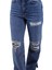 Geniş Paçalı Yırtmaçlı Kadın Kot Pantolon Jean 5