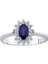 Pırlanta ve Oval Kesim Safir Taşlı Yüzük 0404R0368 1