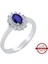 Pırlanta ve Oval Kesim Safir Taşlı Yüzük 0404R0368 2