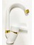 Beyaz Gold Banyo Lavabo Bataryası Musluğu Çeşmesi 1