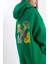 Unisex Oversize Ok Baskılı Kapşonlu Sweatshirt 3
