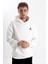 Unisex Oversize Jordan Logo Baskı Kapşonlu Sweatshirt 1