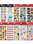 Kabartmalı Sticker Karışık Paket 200 Kartela 1