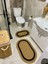 Milda Jüt 2'li Banyo Paspası Çift Taraflı Kaymaz Yıkanabilir Banyo Paspas Takımı 40X60CM & 50X80CM 1