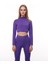 Mor Dik Yaka Crop Top Bluz 1