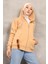 Bisküvi Kapüşonlu Üç İplik Şardonlu Sweatshirt 1