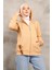 Bisküvi Kapüşonlu Üç İplik Şardonlu Sweatshirt 2