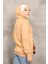 Bisküvi Kapüşonlu Üç İplik Şardonlu Sweatshirt 3