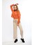 Bej Kadın Bol Paça Eşofman Altı Wide Leg Pantolon - Genas 5