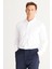 ALTINYILDIZ CLASSICS Erkek Beyaz Slim Fit Dar Kesim Düğmeli Yaka Pamuklu Gabardin Gömlek 4