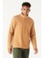 AC&Co / Altınyıldız Classics Erkek Karamel Anti-pilling Tüylenme Yapmayan Standart Fit Dik Yaka Soğuk Geçirmez Polar Sweatshirt 3