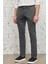 Erkek Antrasit Slim Fit Dar Kesim Kuşgözü Desenli Beli Bağlamalı Jogger Pantolon 1