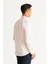 ALTINYILDIZ CLASSICS Erkek Beyaz-Turuncu Slim Fit Dar Kesim Gizli Düğmeli Yaka Pamuklu Çizgili Gömlek 6