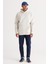 Erkek Bej Oversize Fit Bol Kesim Kapüşonlu Içi Polarlı 3 Iplik Baskılı Sweatshirt 3