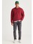 AC&Co / Altınyıldız Classics Erkek Bordo Loose Fit Içi Polarlı 3 Iplik Polo Yaka Jakarlı Sweatshirt 2