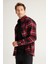 ALTINYILDIZ CLASSICS Erkek Bordo-siyah Comfort Fit Rahat Kesim Düğmeli Yaka Ekose Desenli Flanel Gömlek 6