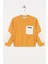 Erkek Çocuk Hardal Renkli Cepli Kolları Yamalı Sweatshirt 1