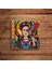 Frida Kahlo Art Temalı Doğal Taş Traverten Bardak Altlığı 4 Lü Set 2