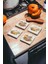 Pumpkin Cupcake Temalı Doğal Taş Traverten Bardak Altlığı 4 Lü Set 1