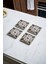 Yeşil Tile Çini Desen Doğal Taş Traverten Bardak Altlığı 4 Lü Set 1