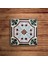 Yeşil Tile Çini Desen Doğal Taş Traverten Bardak Altlığı 4 Lü Set 2