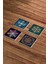 Sri Yantra, Yaşam Çiçeği, Metatron Doğal Taş Traverten Bardak Altlığı 4 Lü Set 2