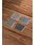 Dark Terrazzo Doğal Taş Traverten Bardak Altlığı 4 Lü Set 3