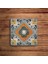 Yeşil Tile Desen Temalı Doğal Taş Traverten Bardak Altlığı 4 Lü Set 2