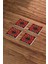 Kırmızı Tile Motif Doğal Taş Traverten Bardak Altlığı 4 Lü Set 2