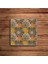 Çiçek Tile Desen Mandala Tema Doğal Taş Traverten Bardak Altlığı 4 Lü Set 2
