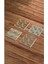 Çiçek Tile Desen Mandala Tema Doğal Taş Traverten Bardak Altlığı 4 Lü Set 3