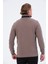 Vizon Fermuarlı Regular Fit Süet Detaylı Uzun Kollu Erkek Selanik Sweatshirt 4