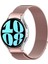 Galaxy Watch 6 Classic 43 / 47 mm Tam Uyumlu Mıknatıslı Hasır Metal Örgü Kordon Kayış Orijinal Pim 3