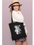 Robot Bear Baskılı Tote Bag Gabardin Çanta 1
