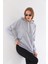 Kapüşonlu 3 Iplik Şardonlu Kanguru Cepli Bayan Sweatshirt 1
