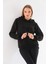 Kapüşonlu 3 Iplik Şardonlu Kanguru Cepli Bayan Sweatshirt 3