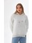 Kapüşonlu 3 Iplik Şardonlu Kanguru Cepli Bayan Sweatshirt 3
