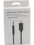 Concord JH-023 Lightning Aux Çevirici 3.5mm Aux Çevirici Kablo Otg 1 Metre Siyah 3