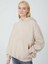 KadınSoluk Efektli Oversıze Koyu Grı Sweatshırt 2