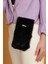 Peluş Kadın Çıtçıtlı Çapraz Zincirli Omuz Telefon Çantası Siyah 1