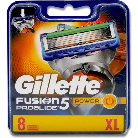 Gillette Fusion Proglide Power Yedek Tıraş Bıçağı 8'li 7702018263936