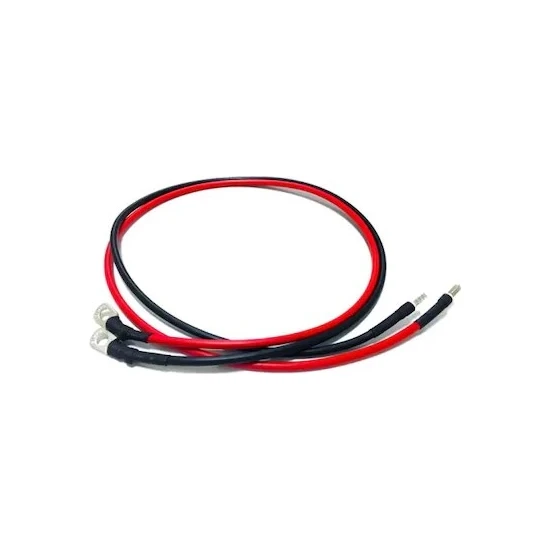 Öznur Kablo Akü ile Inverter Arası 16 mm Bakır Nyaf Kablo Kırmızı 1.5 metre + Siyah 1.5 Metre A16 Pabuçlu ve Diğer Ucu Yüksük Izoleli
